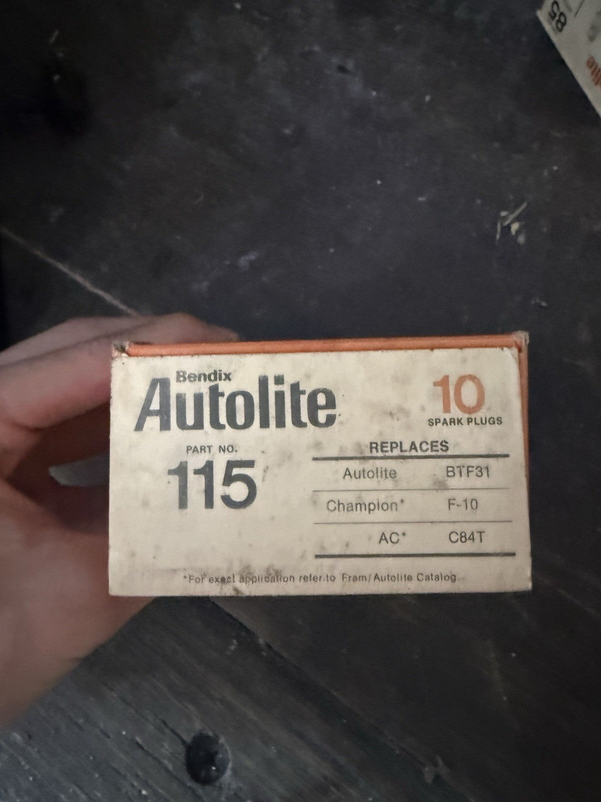 NOS Vintage Autolite 115 Spark Plugs Box of 10 Replaces Champion0