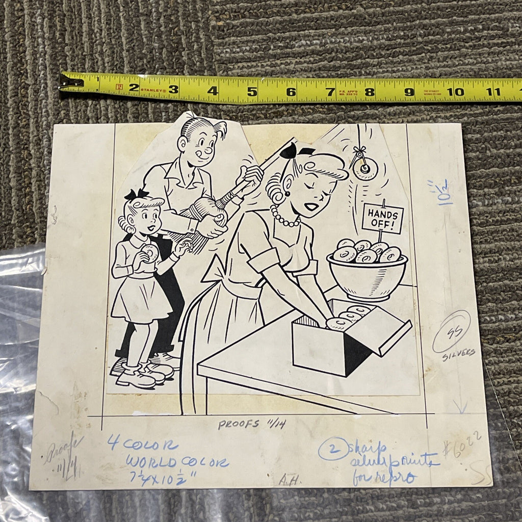 Archie Pals Betty Veronica ORIGINAL Art ( Pen on Heavy paper ) Dotty Dripple6