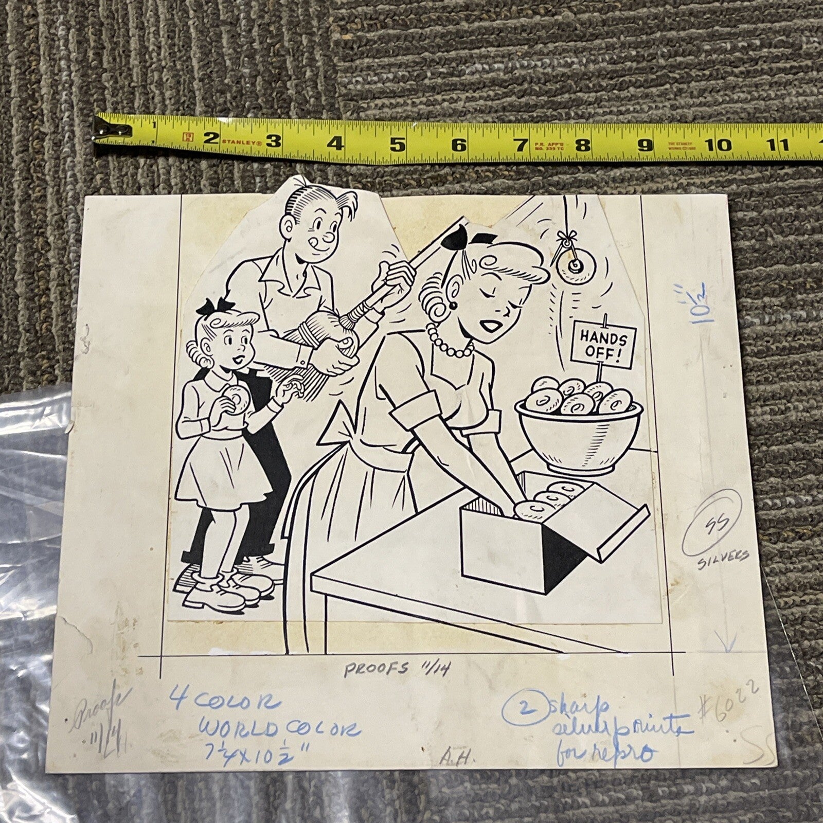 Archie Pals Betty Veronica ORIGINAL Art ( Pen on Heavy paper ) Dotty Dripple6
