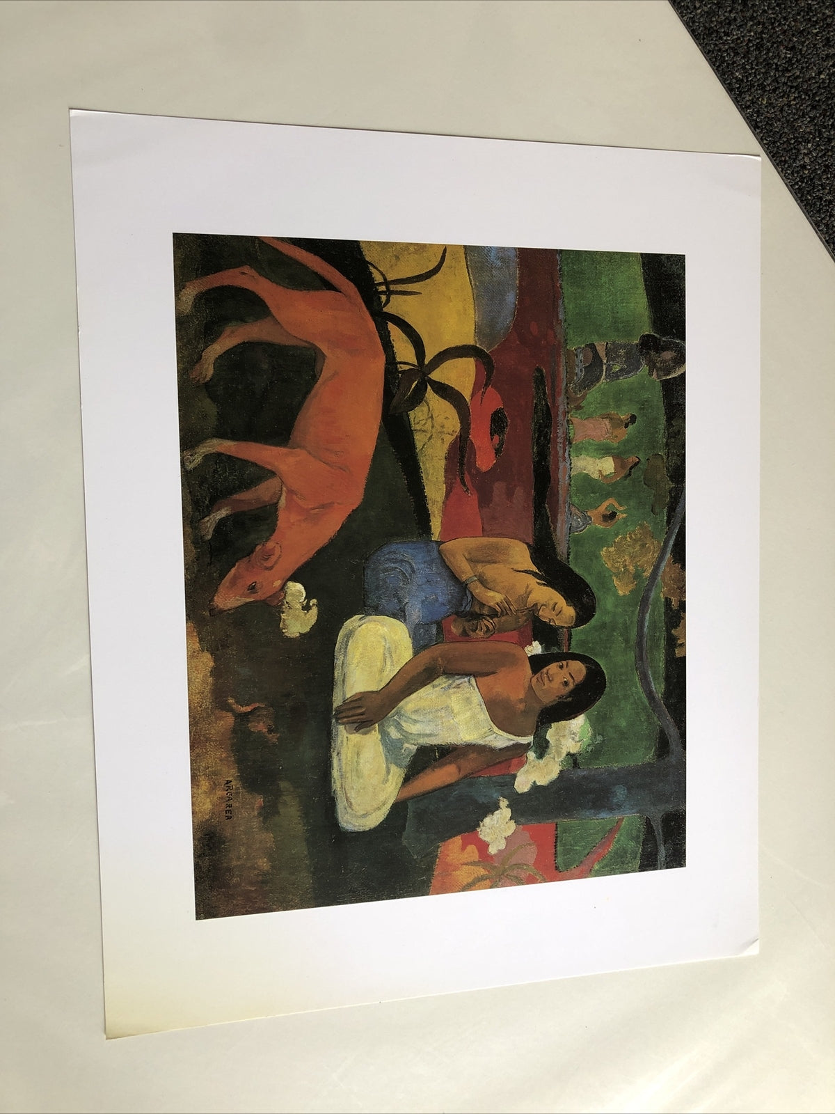 Paul Gaugin "Arearea (Red Dog)” Art Print 19.5”x15.5”0