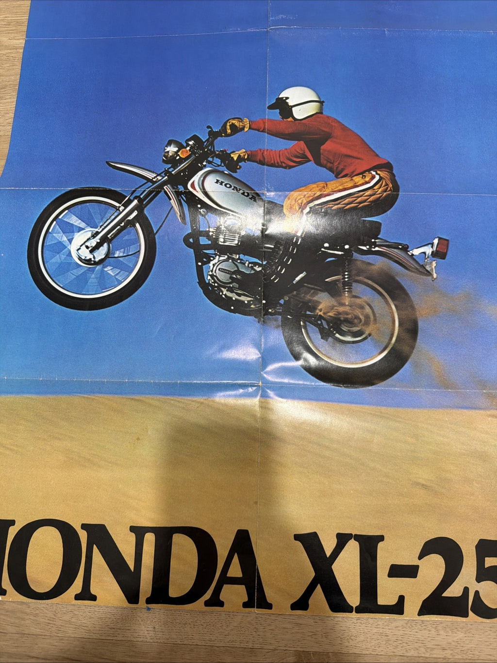Vintage NOS 1970s-80s  Honda XL-250 Motorcycle Dealership Poster1