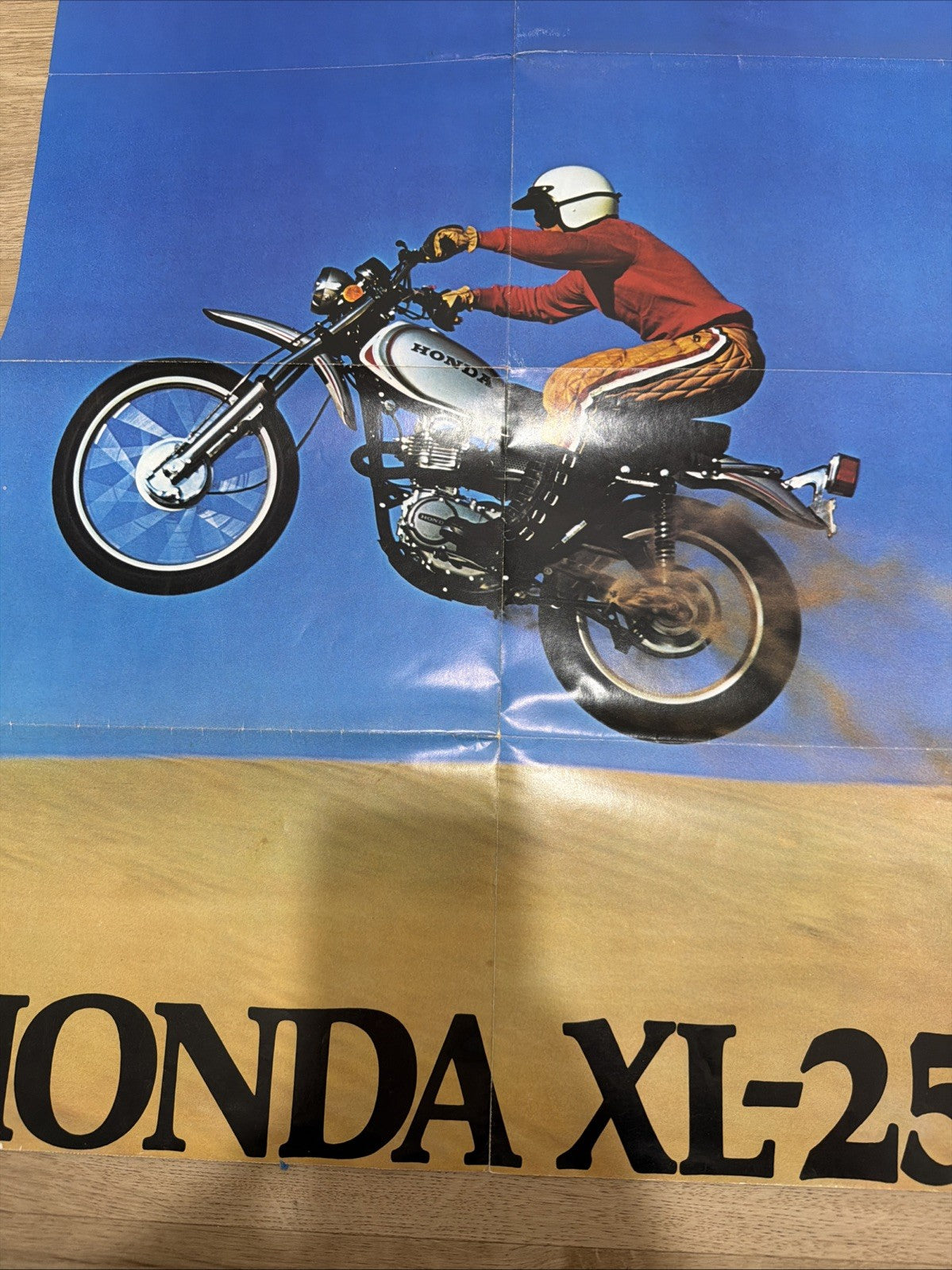 Vintage NOS 1970s-80s  Honda XL-250 Motorcycle Dealership Poster1