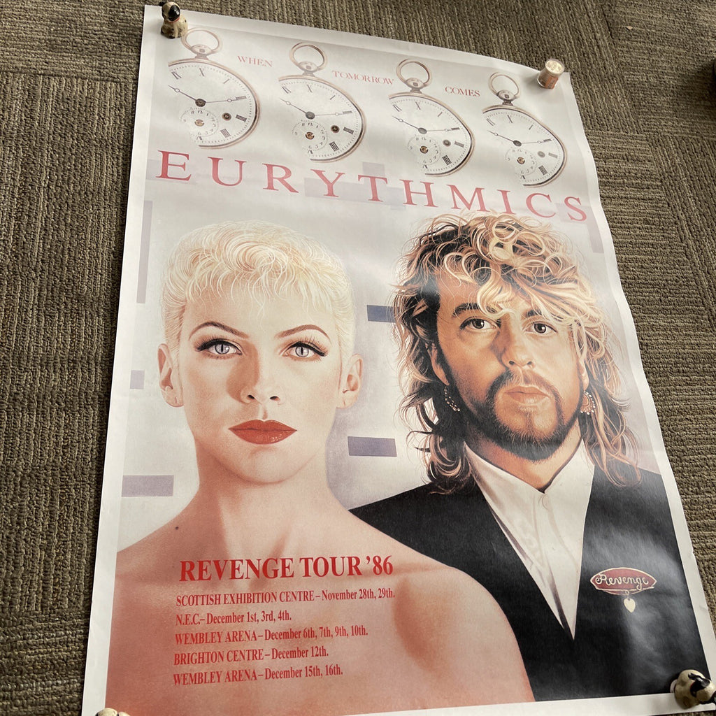 #44 1986 Eurythmics Revenge Tour Record Store Promo Poster 24x34” Annie Lennox6