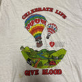 VTG 80s Oakland CA Celebrate Life T Shirt SZ L  Give Blood Single Stitch0