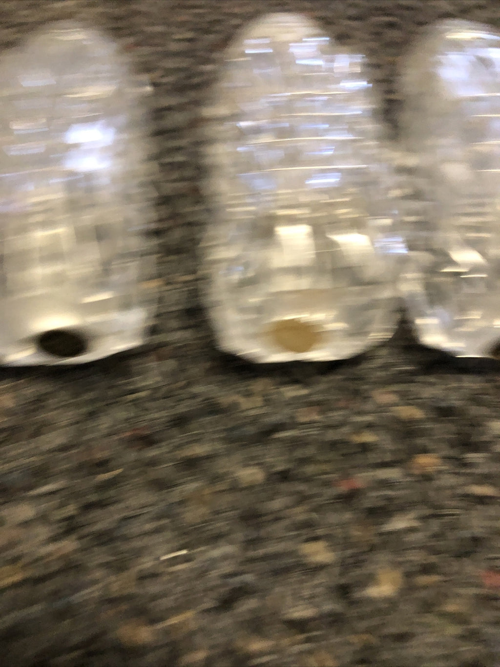 Vintage cut glass crystal salt and pepper shakers Mad In West Germany1