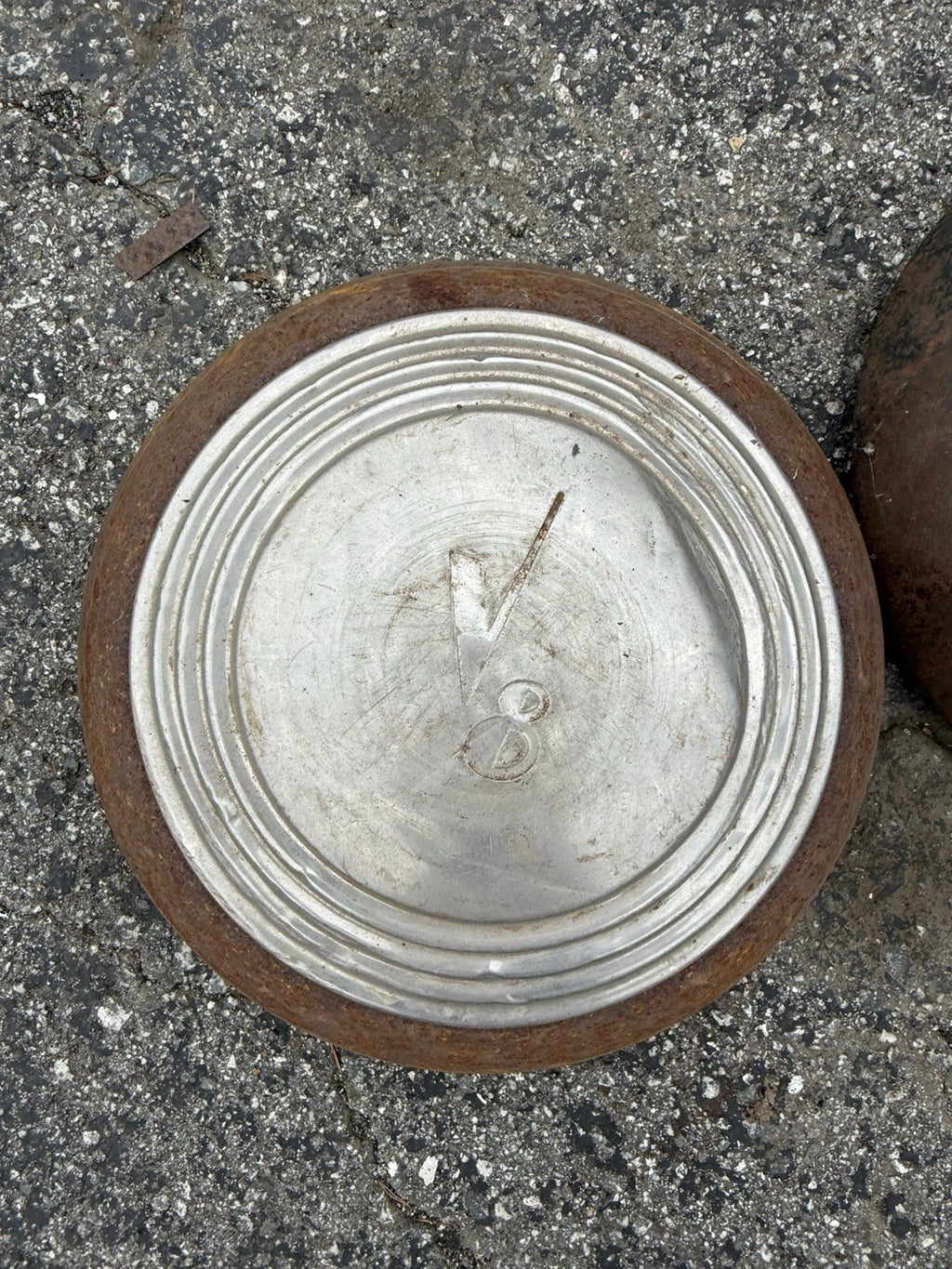 Vintage Pair 1935 Ford V8 Hubcap 1936 Dog Dish Wheel Cover 1937 1938 19391