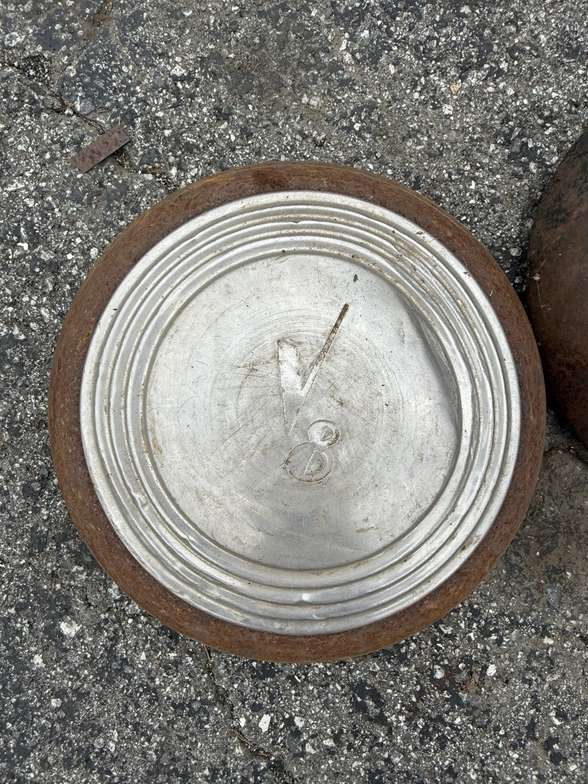 Vintage Pair 1935 Ford V8 Hubcap 1936 Dog Dish Wheel Cover 1937 1938 19391