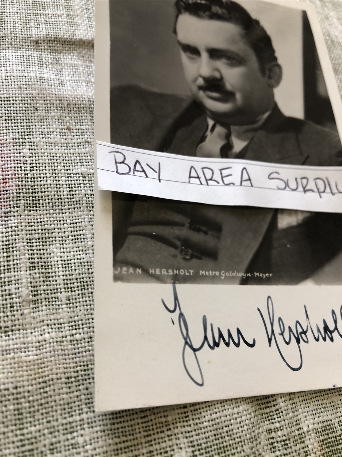 Rare Original SIGNED Photo Of Jean Hersholt UNPUBLISHED 5”x3”2