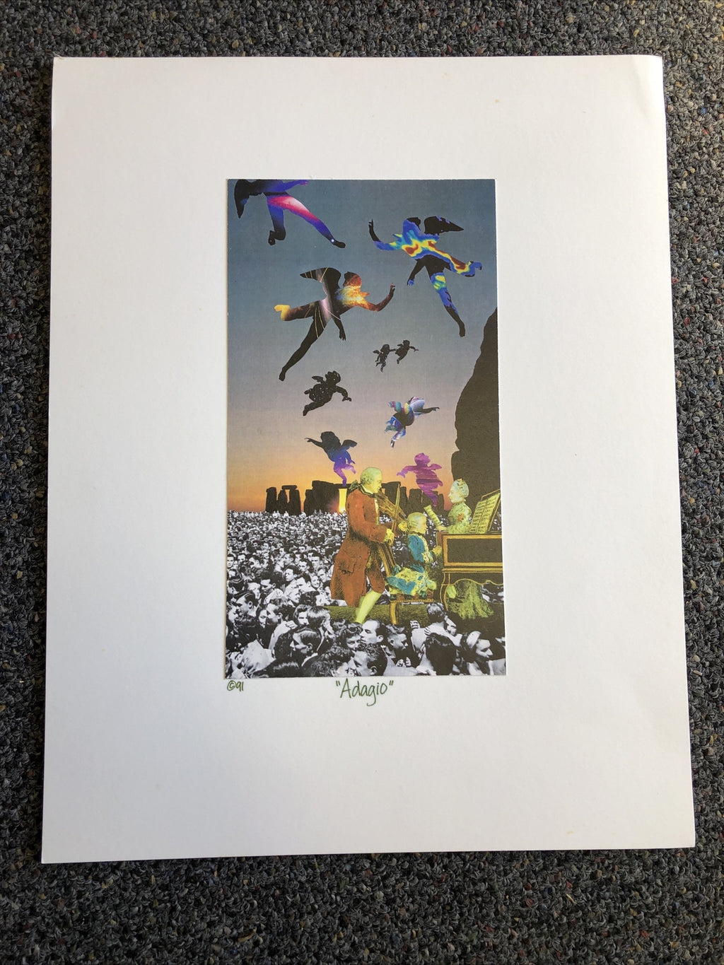 1991 Artist BARRY KITE Art Print “Adagio” Pop Art 14”x11”0