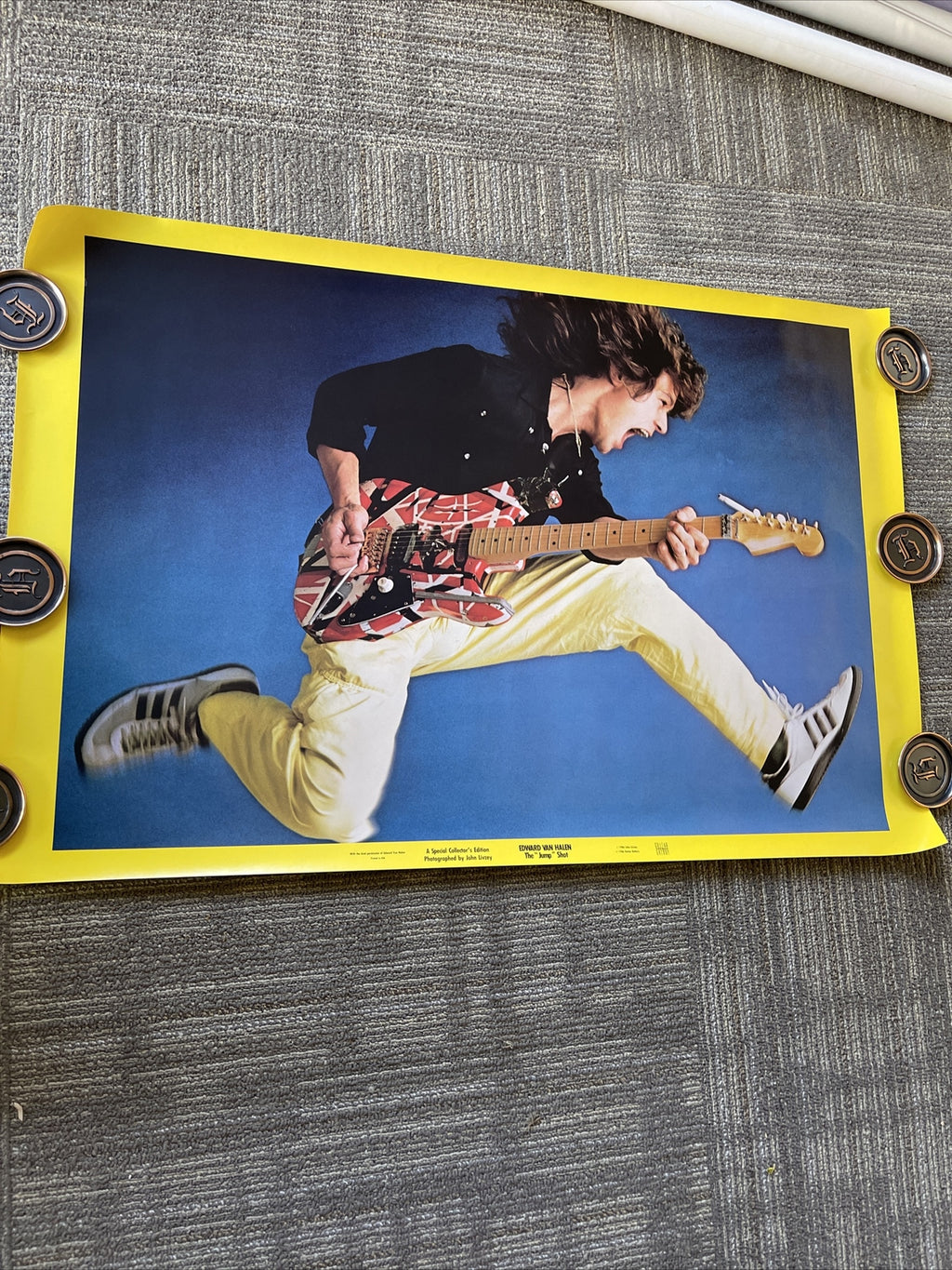 #85 1986 Eddie VAN HALEN  Promo Poster The Jump Shot Record Store Limited5