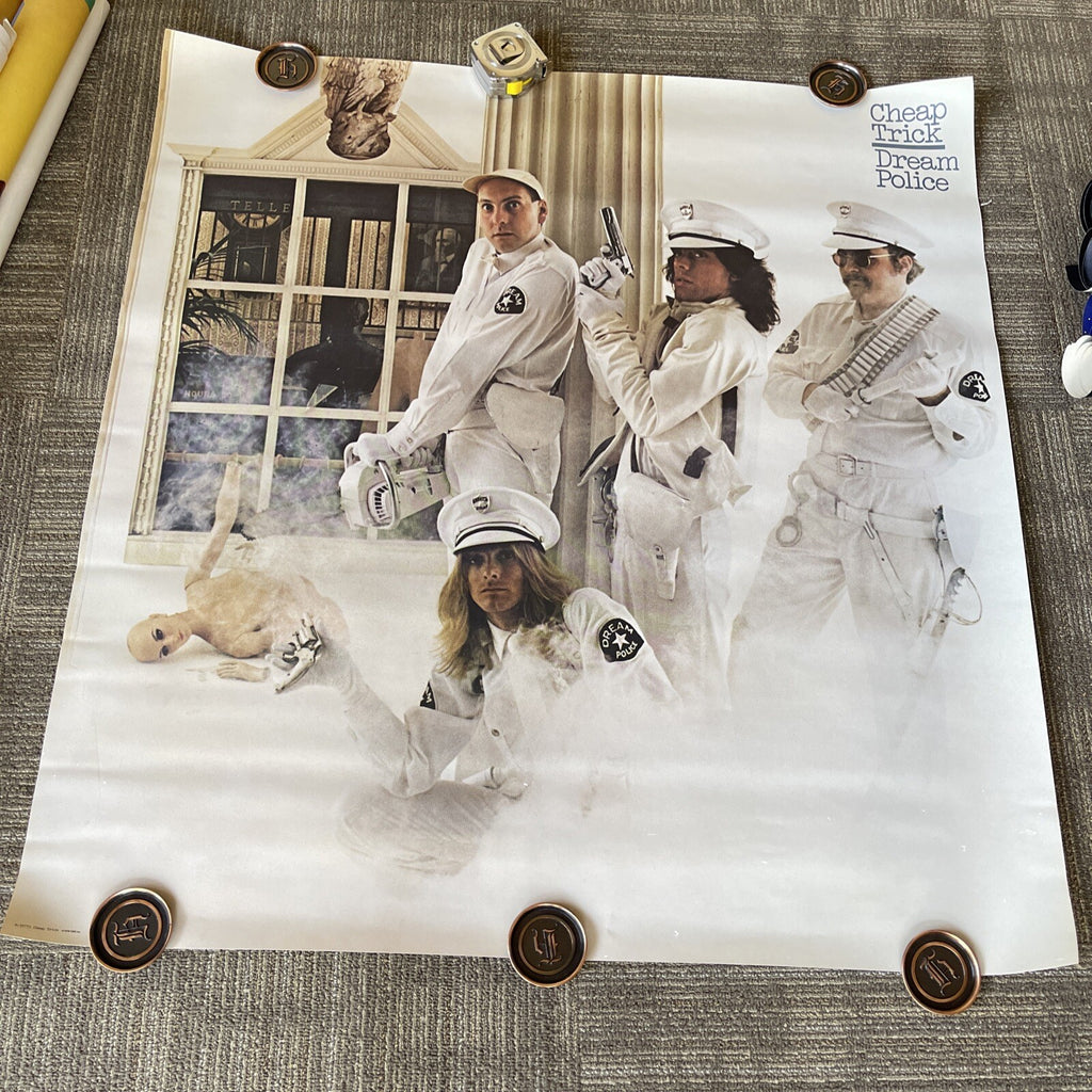 #64 1979 CHEAP TRICK ORIGINAL Subway Record Store Promo Poster Dream Police0