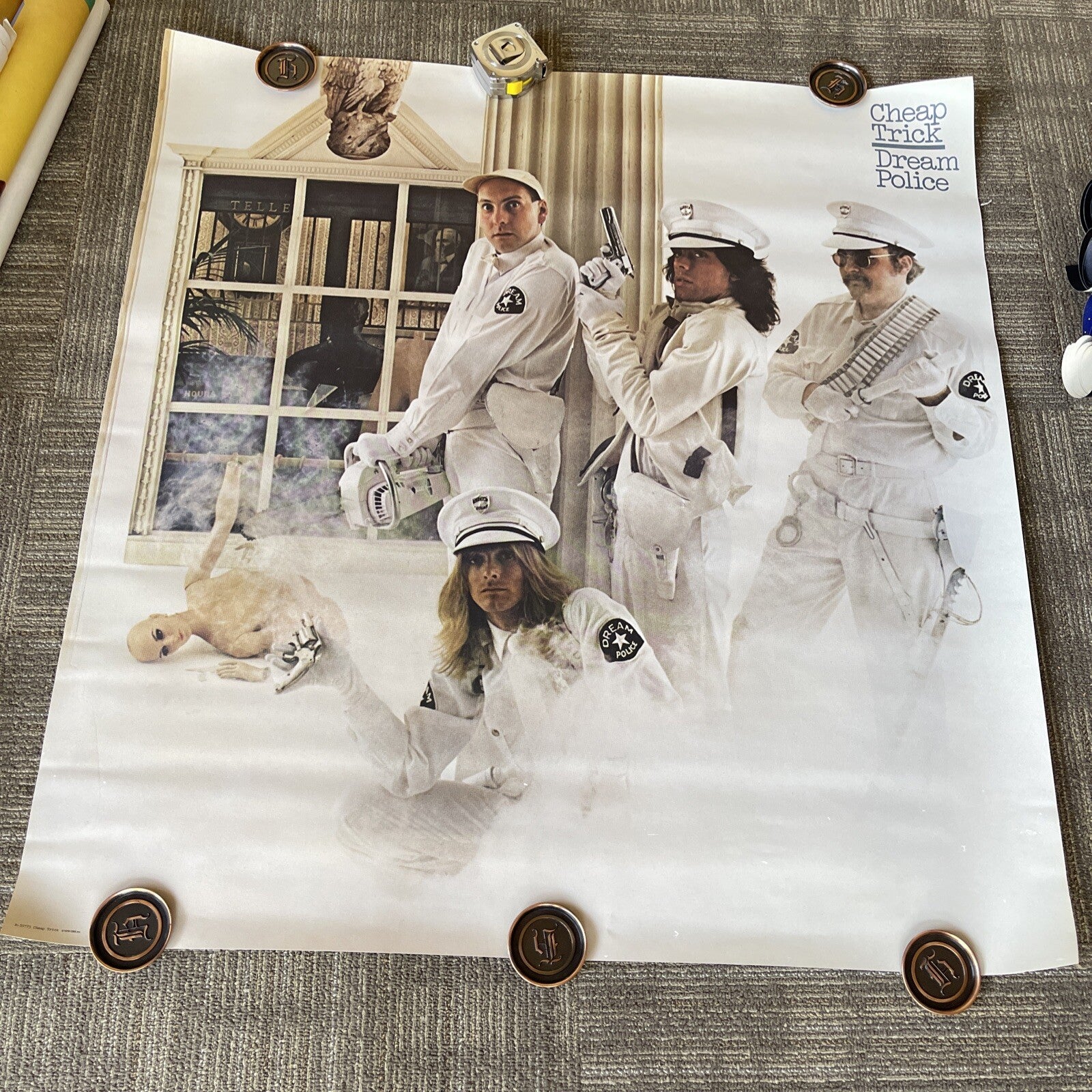 #64 1979 CHEAP TRICK ORIGINAL Subway Record Store Promo Poster Dream Police0