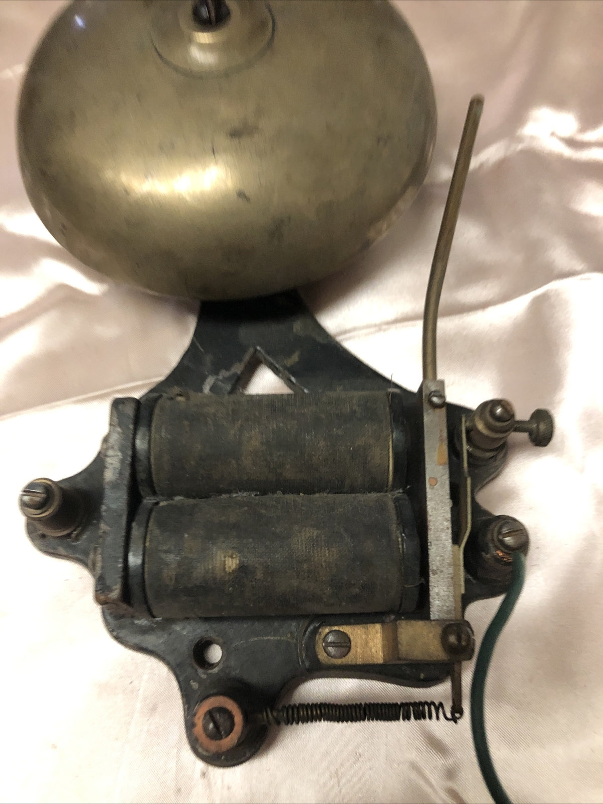 Antique Brass Boxing/Prize Fighting Gong Bell Needs To Be Rewired1