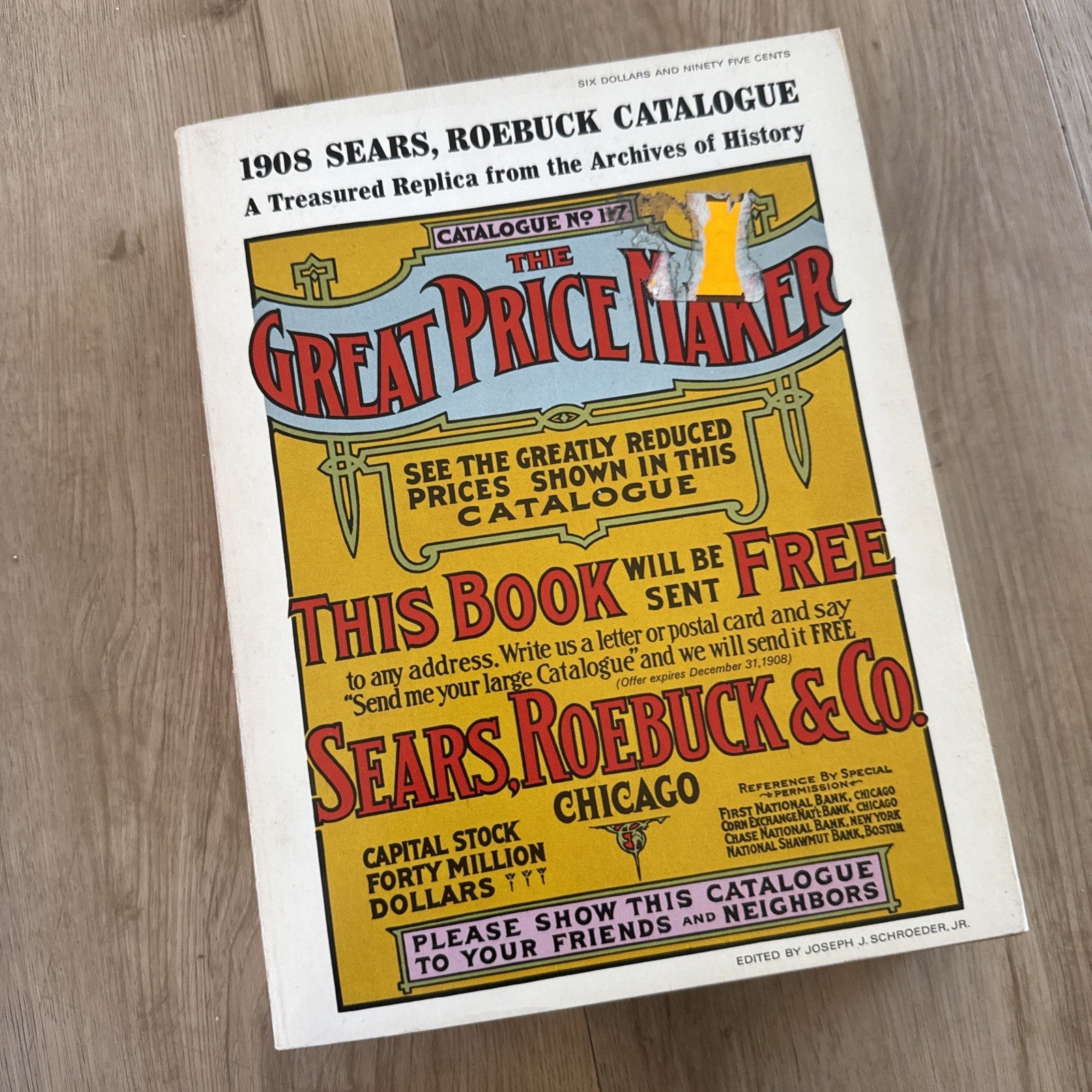 VTG 1908 Sears Roebuck Catalog No 117 Replica 1184 Pgs Joseph Schroeder 19692