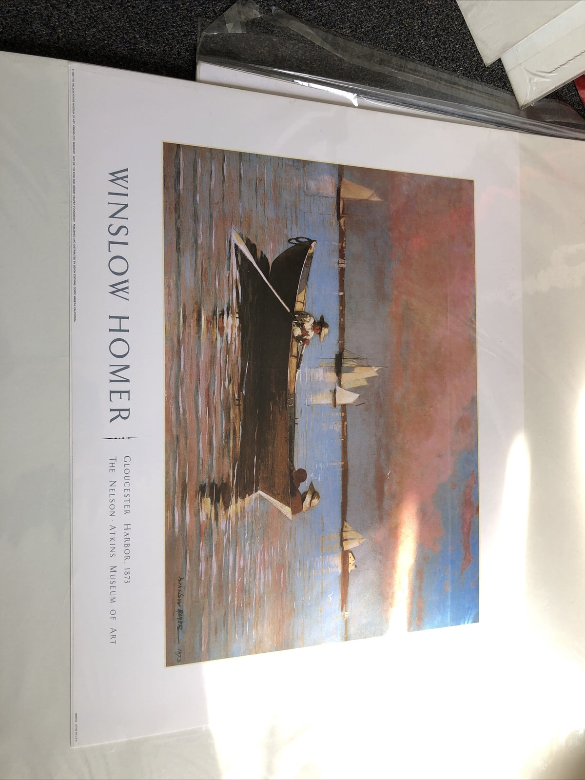 Winslow Homer Gloucester Harbor The Nelson Atkins Museum Of Art 1989 28”x22”0