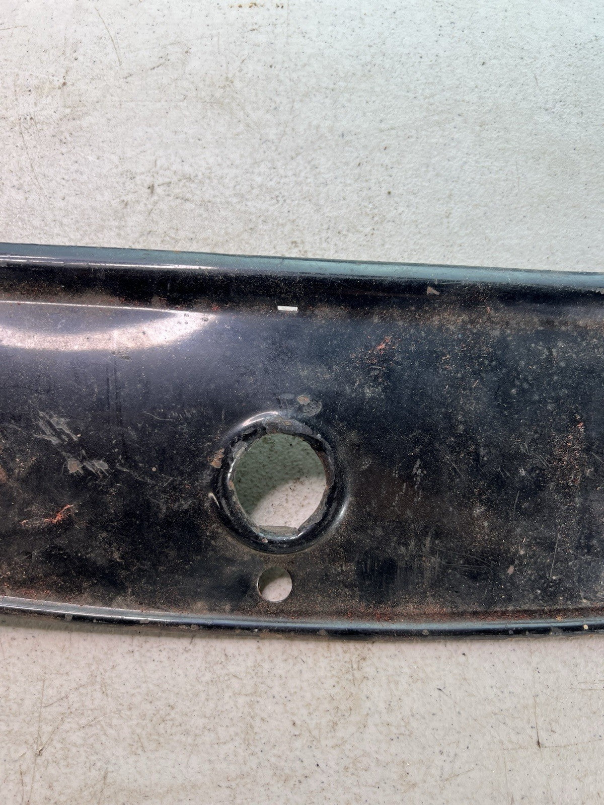 Vintage Black Metal Engine Splash Shield / Timing Cover Plate1