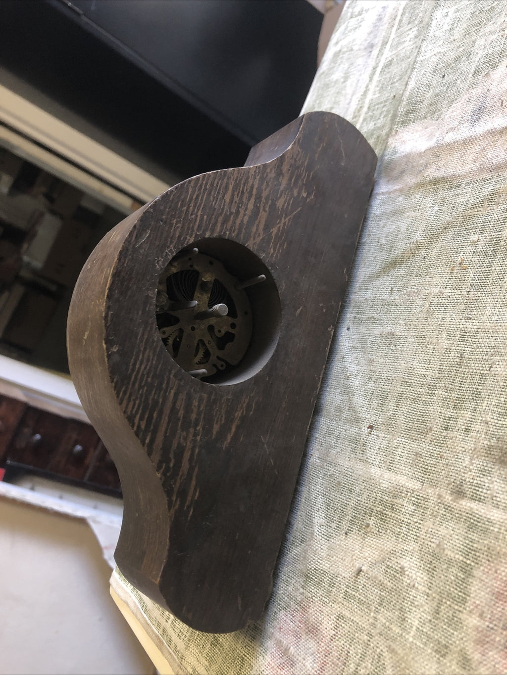 Antique Foreign Mantle Clock Wooden3