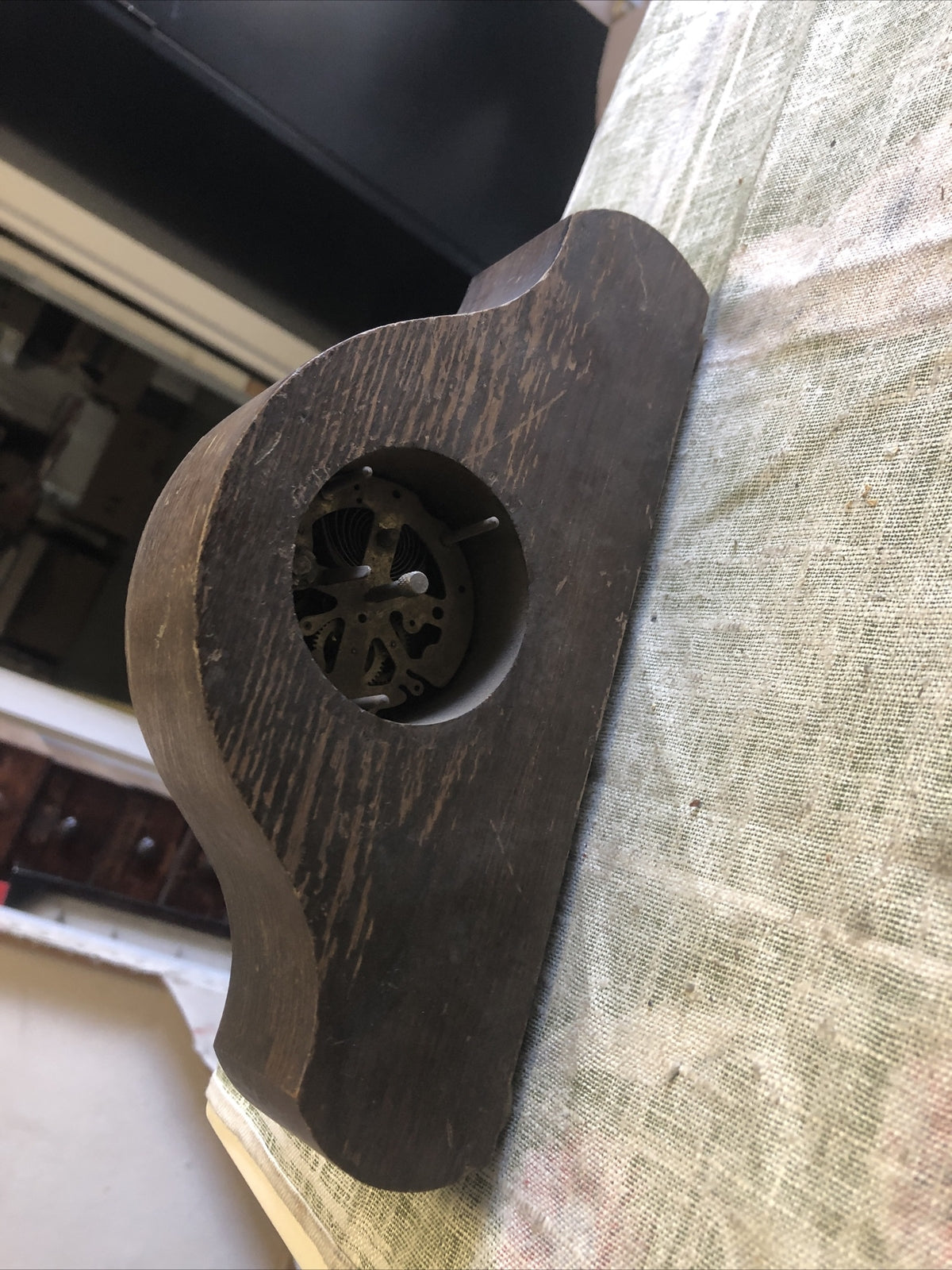 Antique Foreign Mantle Clock Wooden3