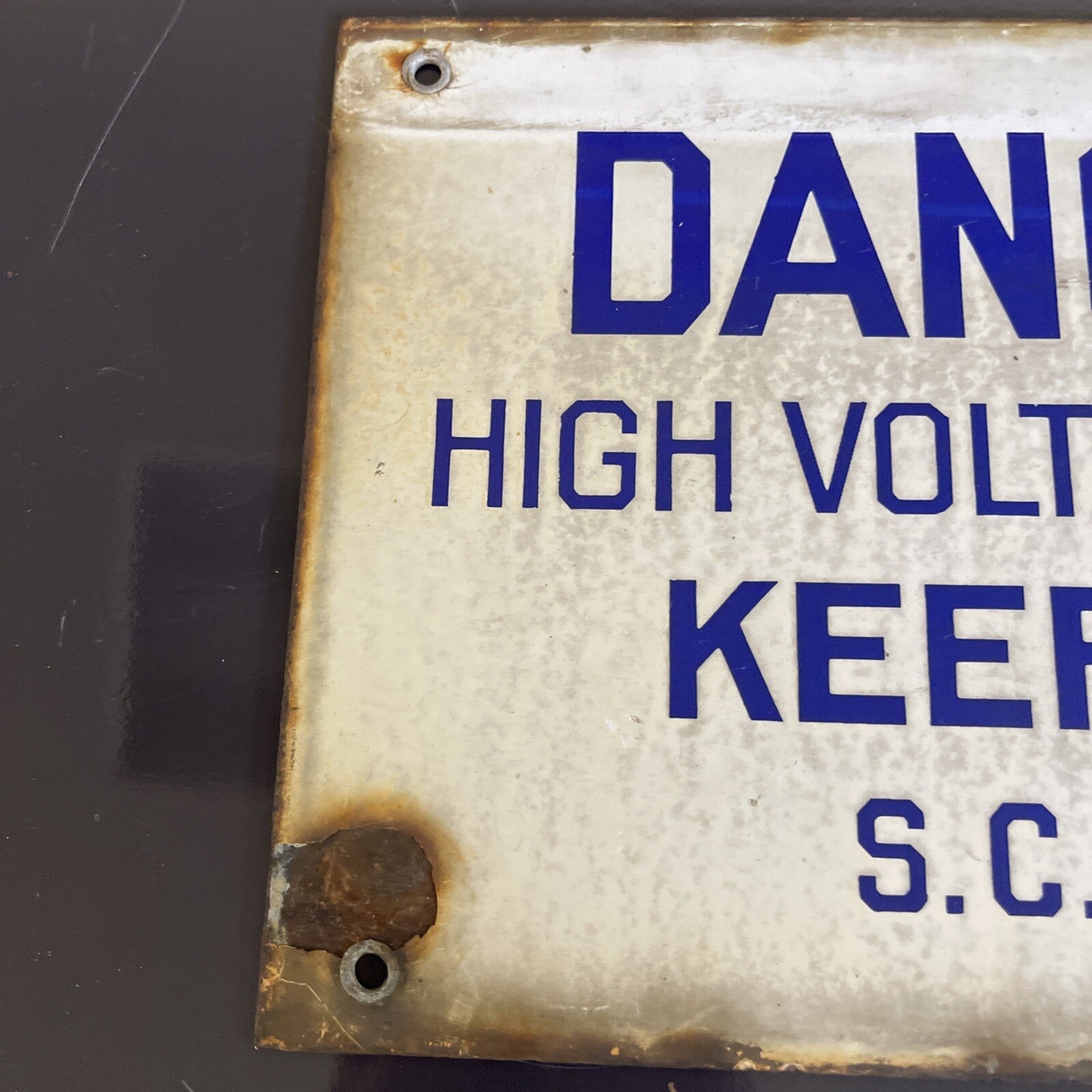 Early Porcelain Sign Danger High Voltage Keep Off Southern California Edison1