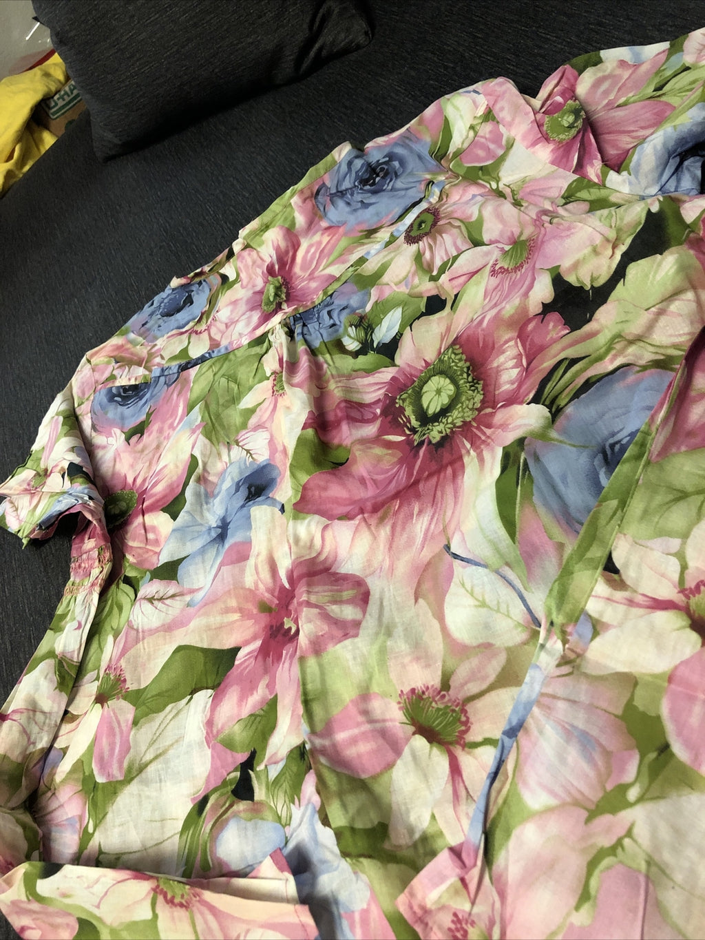 SHAVER LAKE WOMENS FLORAL BLOUSE TOP - SIZE LX SPRING FLOWERS LARGE2