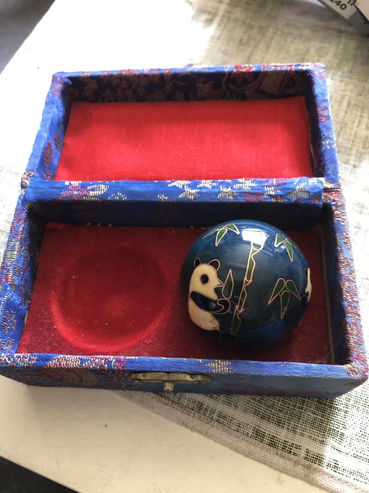 Vintage Ornate Chinese Baoding Exercise Stress Relief Meditation Balls Chest Box3