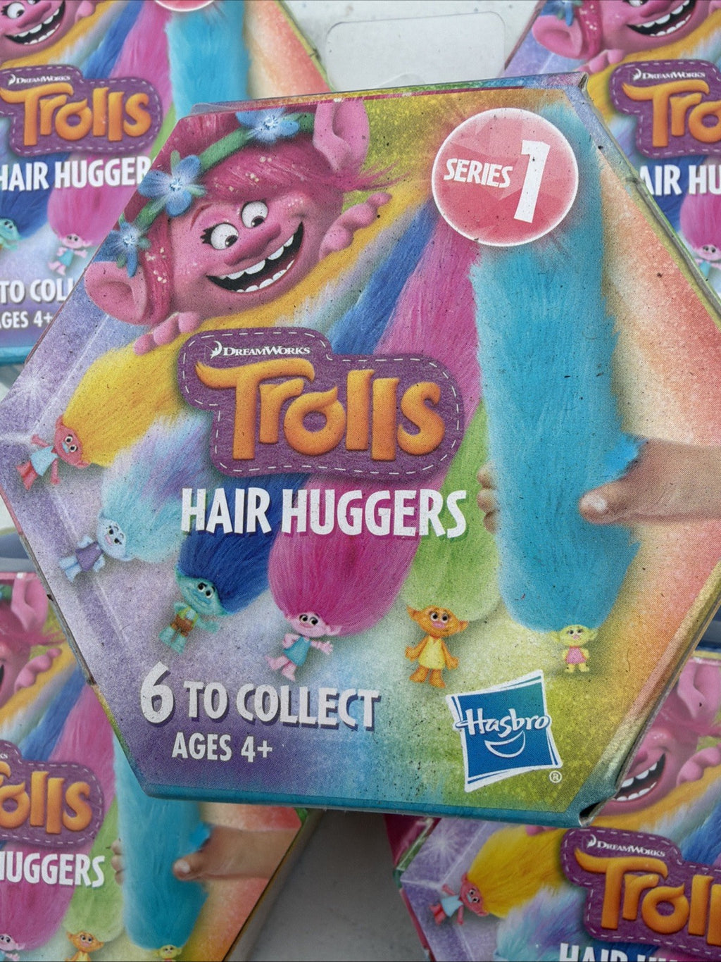 Lot Of 5 Trolls doll mini figures Hair Huggers Slap Bracelets bag charms New1