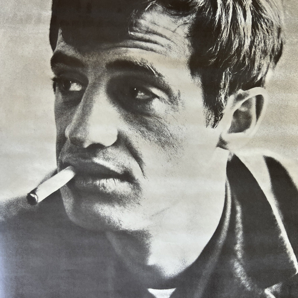 Rare Jean Paul  Belmondo Portrait Black and White Tribly Poster 1970s Vintage#186