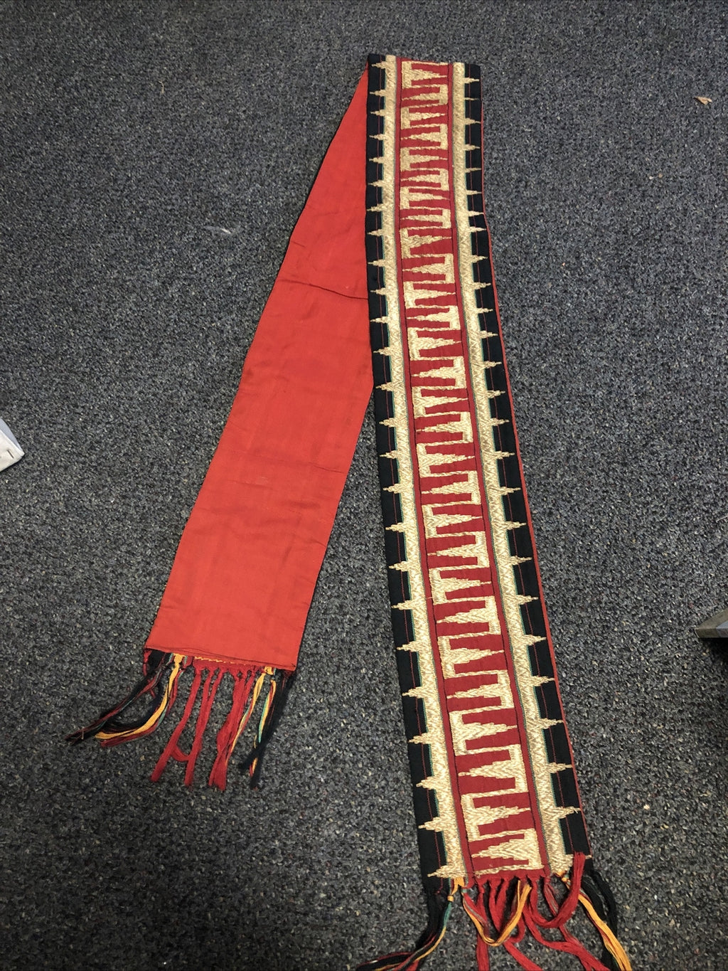 Vintage Indian Hand Embroidered LARGE SCARF 64”0