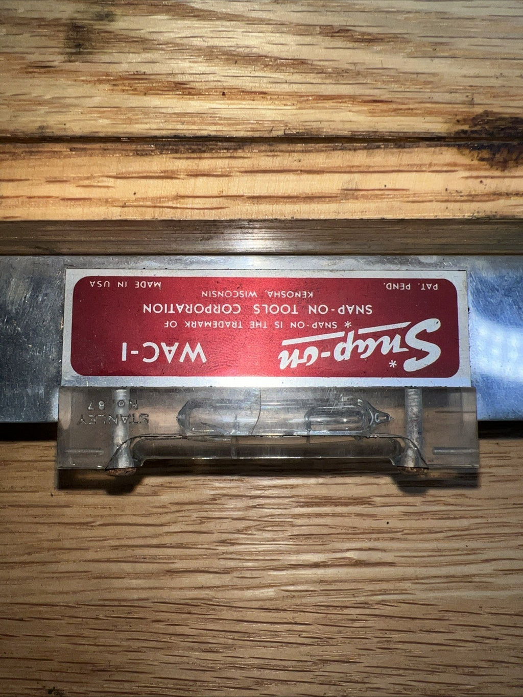 SNAP ON TOOLS COLLECTIBLE VINTAGE Tool box tool chest Torsion level bars WAC-11