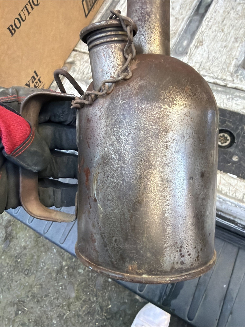 Antique Vintage Railroad Railway Oil Can Longneck Spout 30" Eagle Oiler 4004