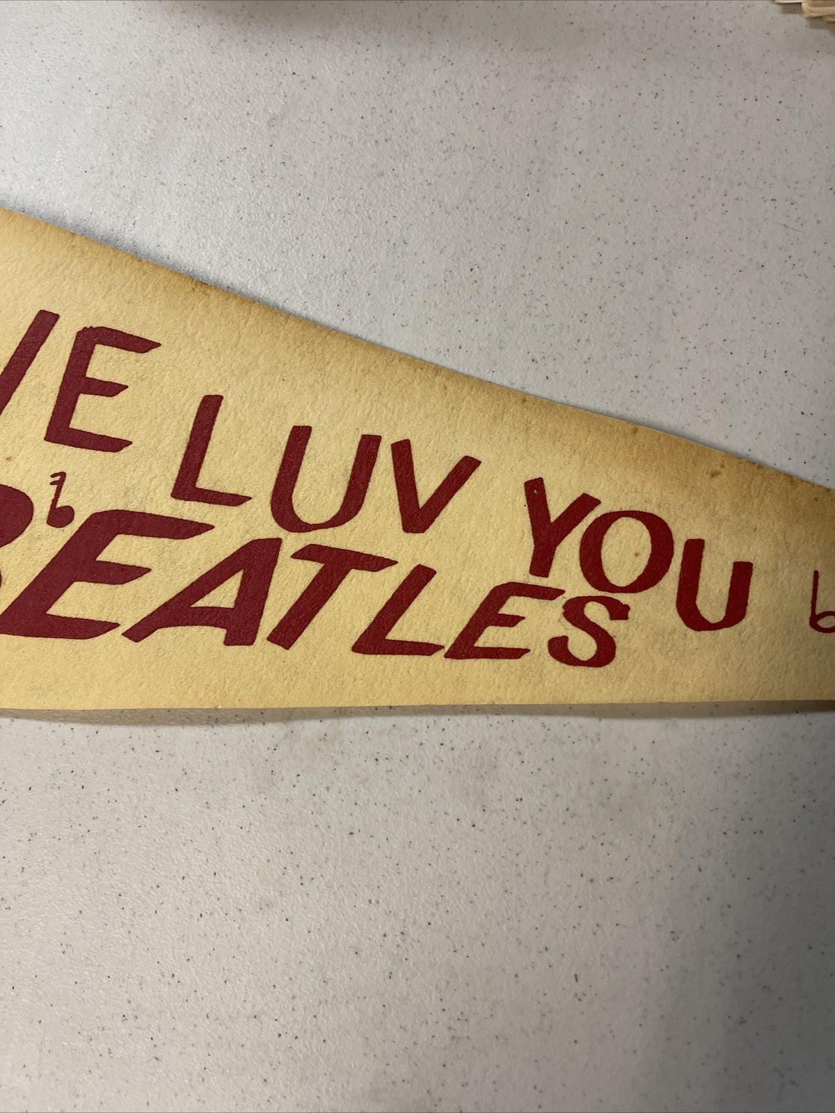 1964 We Love You George And Ringo Full Size Pennant3