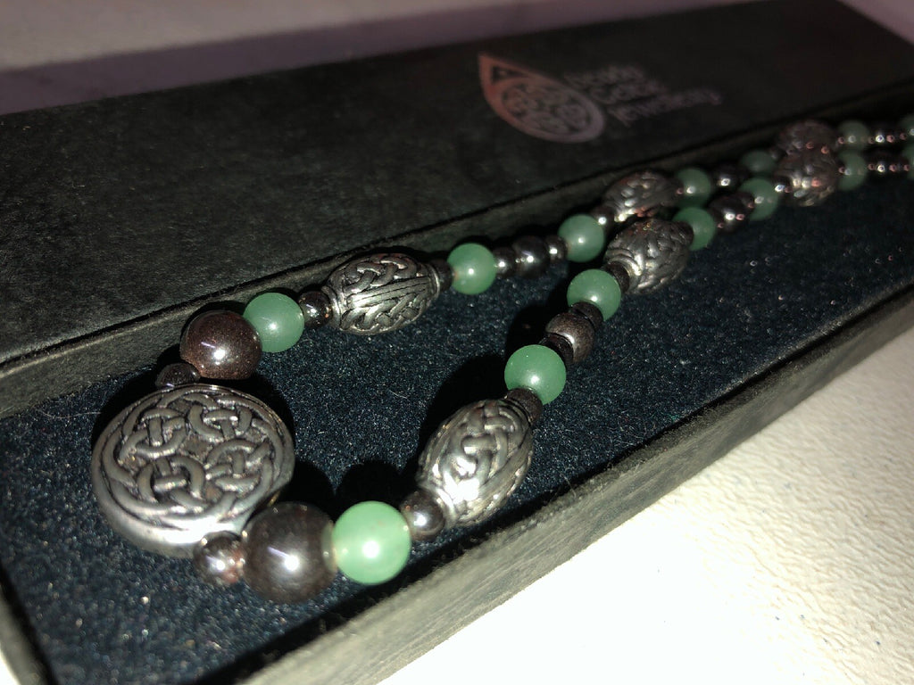 Spiritual bead baby celtic chrome viking heart necklace irish jewelry1