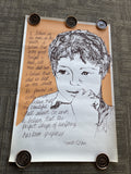 #186 1975 Kenneth Patchen Broadside Paintings Gallery Exhibition Poster 23x35”0