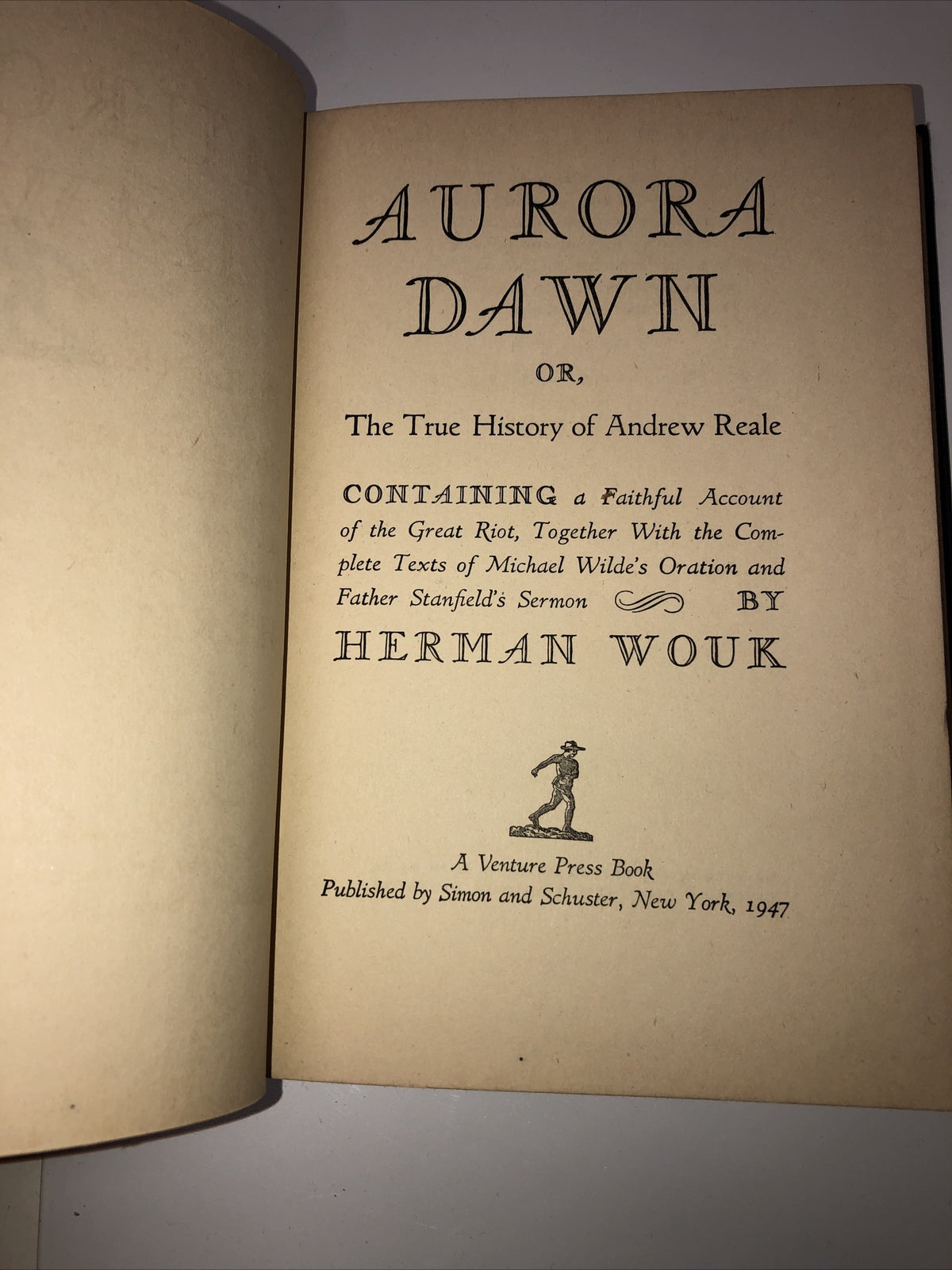 Vintage 1947 AURORA DAWN Hardcover Book First Printing Herman Wouk3