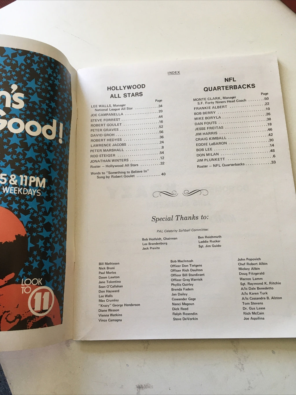 Vintage 1976 Souvenir Program Sports World Superstars Vs. Hollywood All Stars1