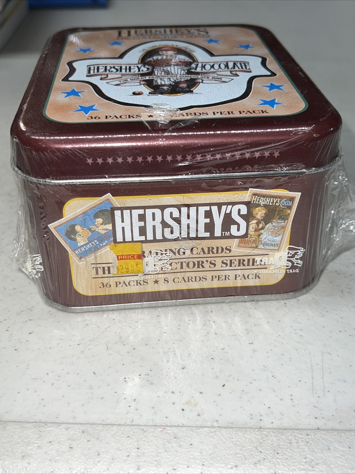 Vintage 1995 Hersheys Trading Cards The collector's Series  Tin Can  & 36 Packs1