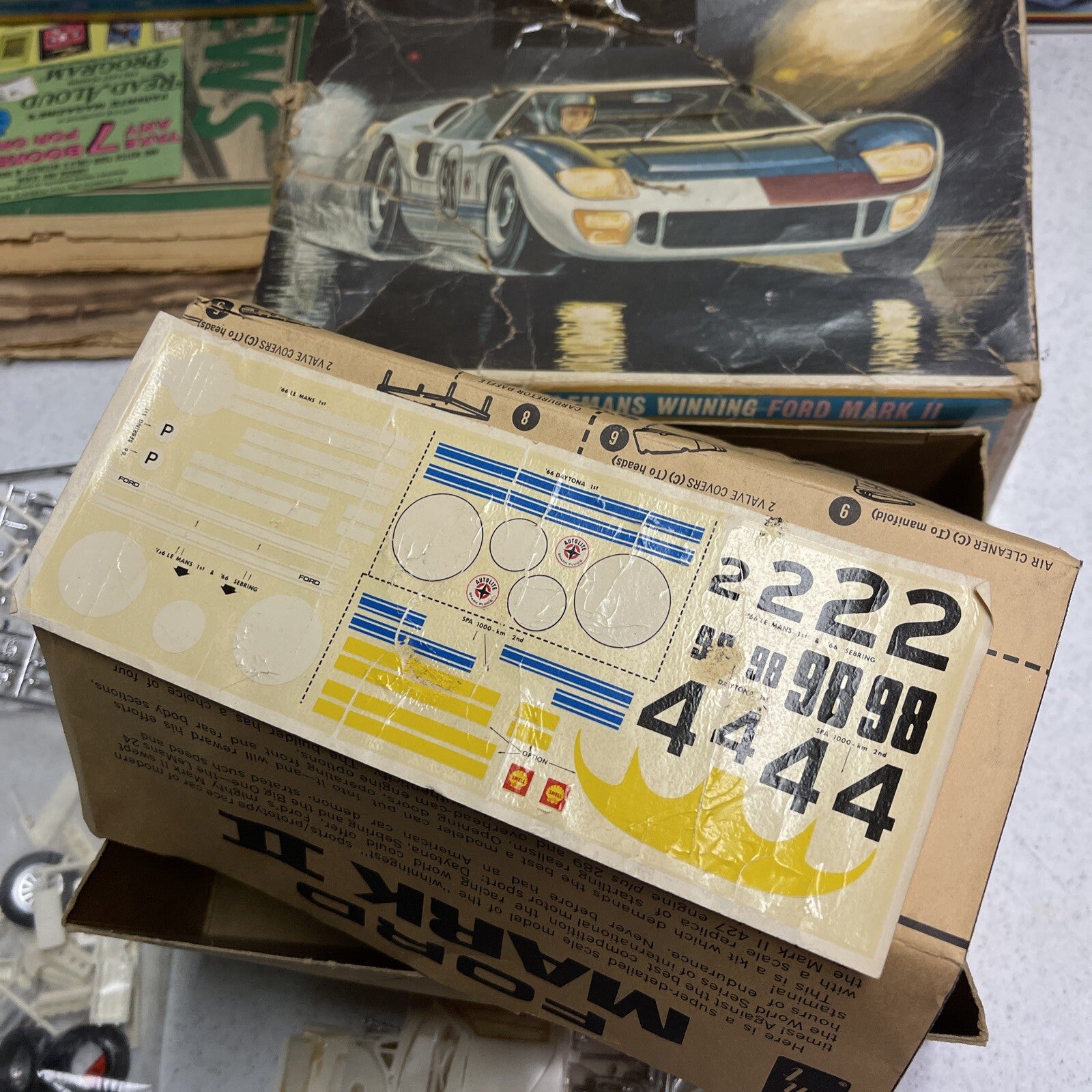 Original AMT Mark II Ford GT Lemans 1st Issue model kit For Parts6