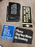 Vintage Chevron Unleaded Gas Pump Decal Sticker Lot Of 180