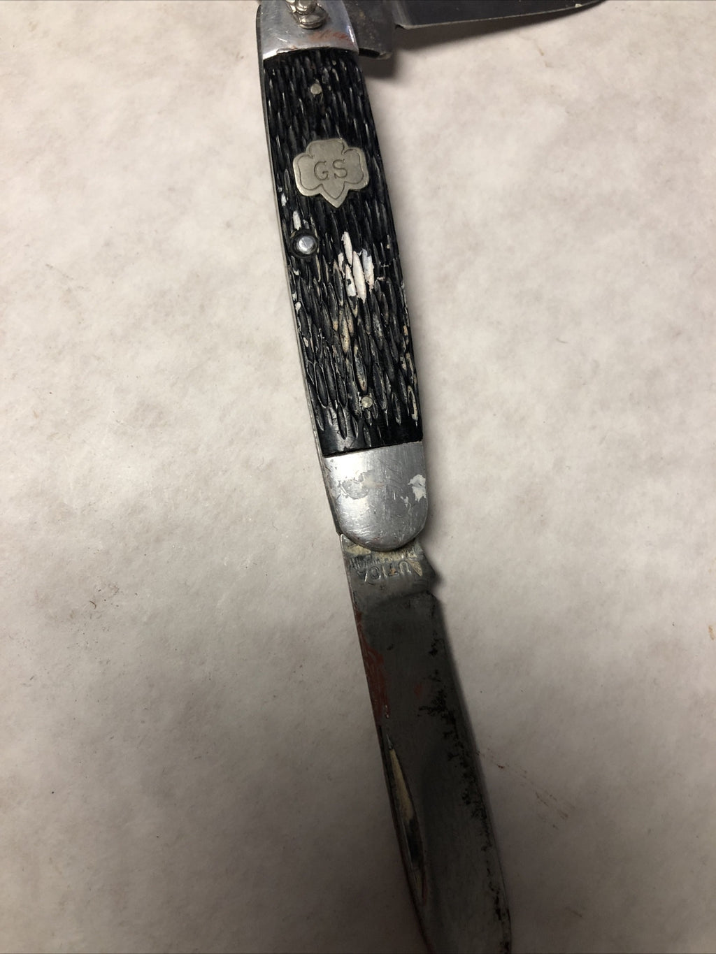 Vintage Girl Scout GS Folding Pocket Knife 2 Blades1