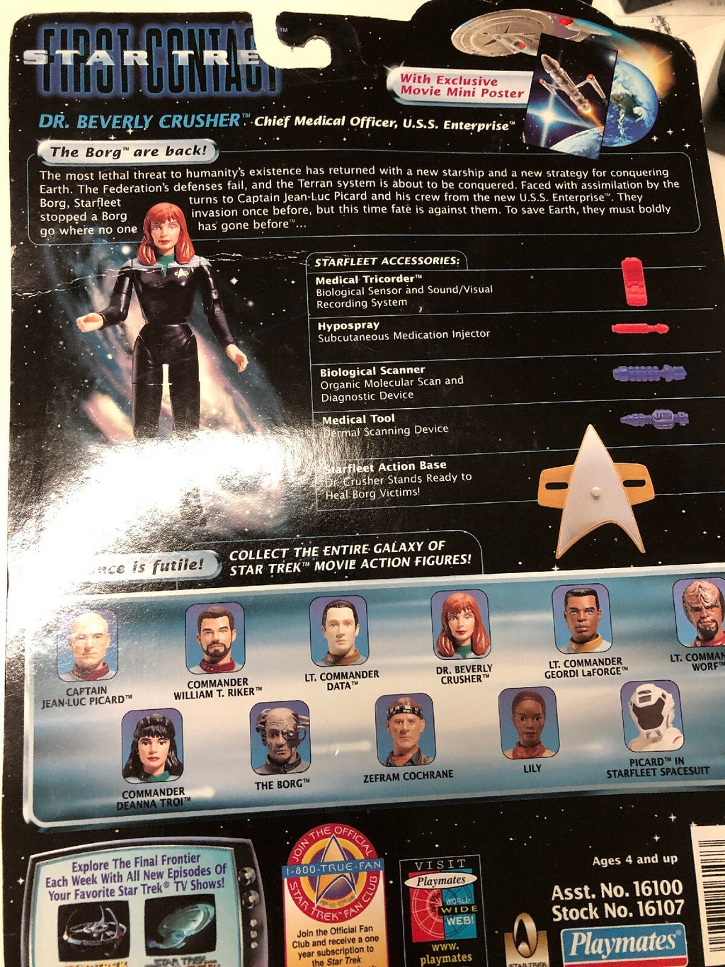 STAR TREK First Contact DR. BEVERLY CRUSHER 16107 1996 NIP2
