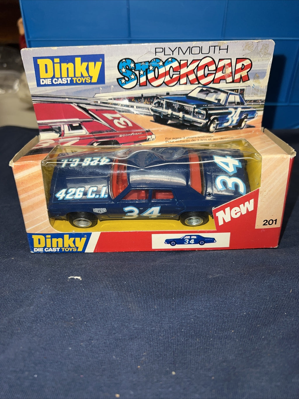 Dinky Toys Meccano 1:43 PLYMOUTH GRAN FURY STOCKCAR DRAGSTER #201 MIB`79 TOP! 6