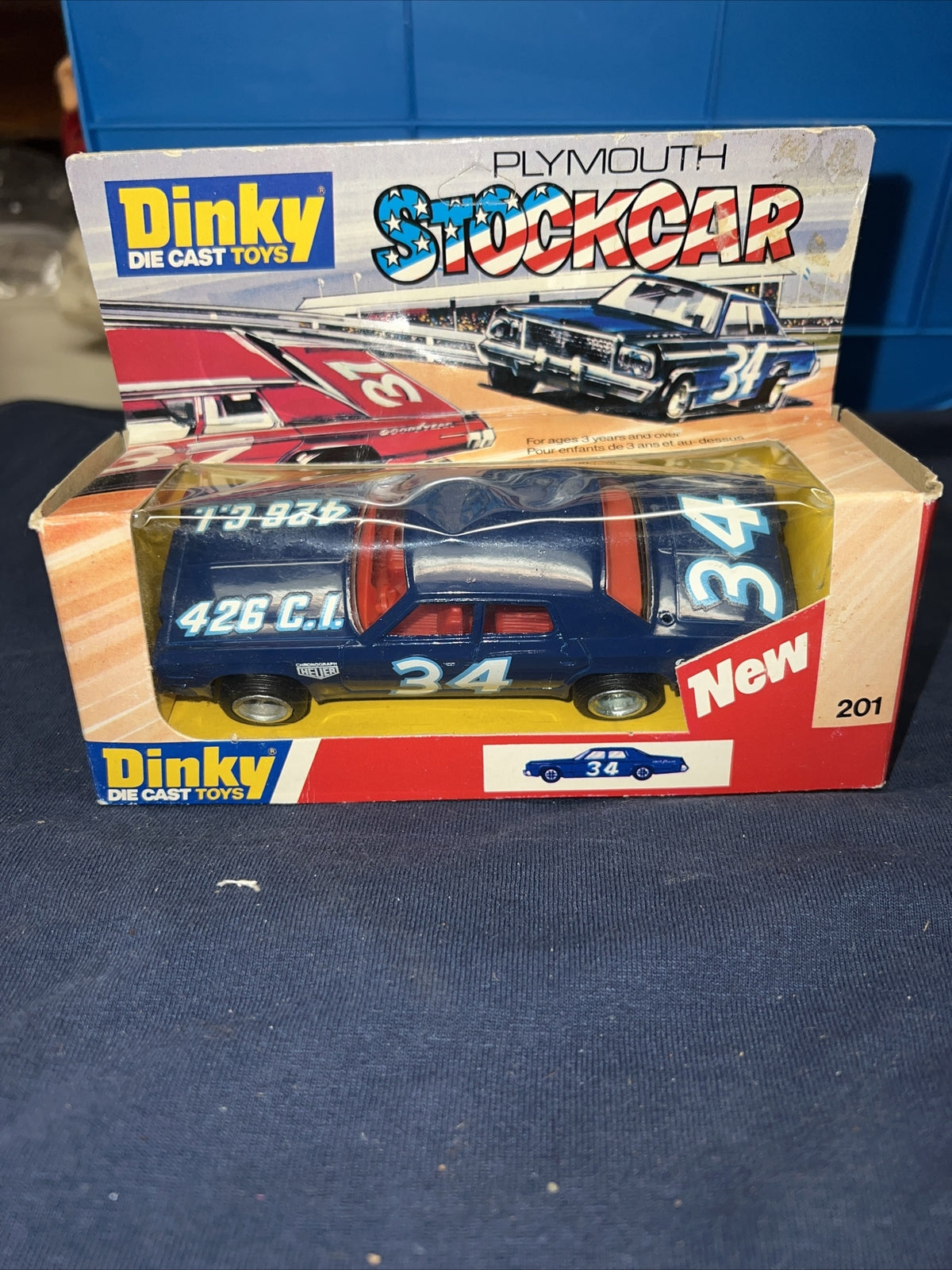 Dinky Toys Meccano 1:43 PLYMOUTH GRAN FURY STOCKCAR DRAGSTER #201 MIB`79 TOP! 6
