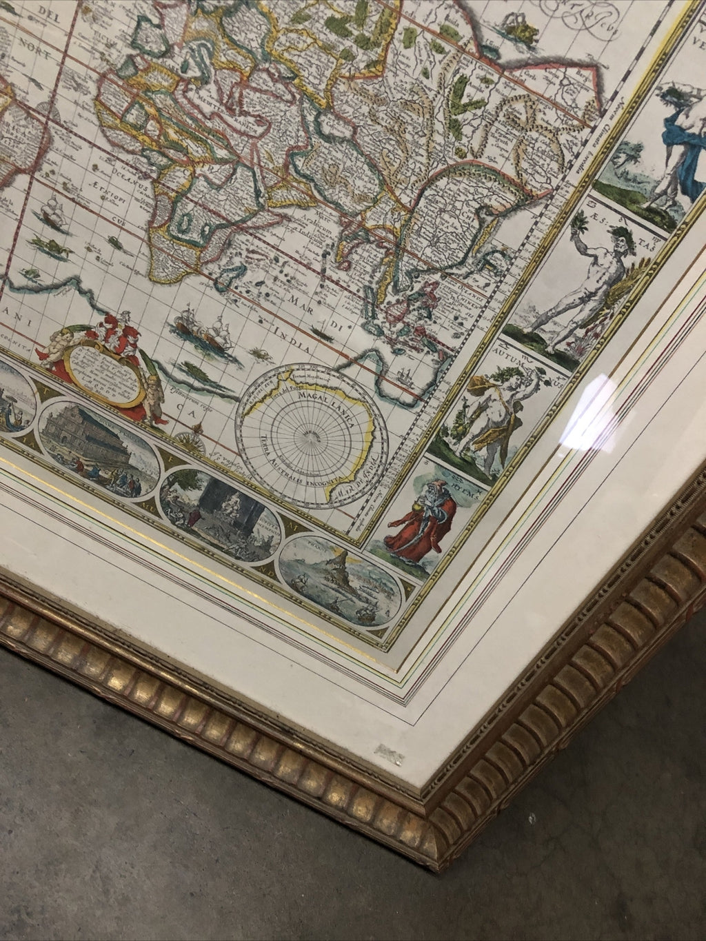 Nova Totius Terrarum Orbis Geographica AC Hydrographica Tabula W Frame 36.5x30.54