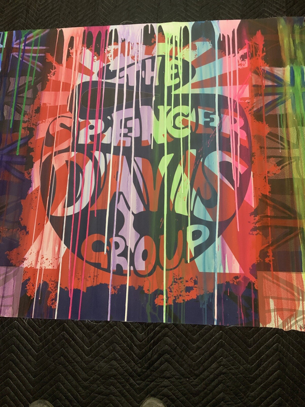 Urban Then Spencer Davis Group Original MIXED MEDIA huge Signed Miguel Parades2