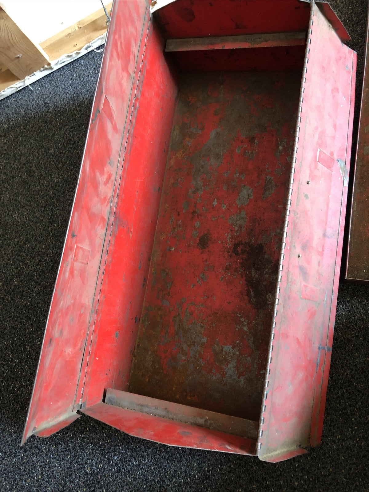 RARE Vintage Red PROTO Tools 100HR Portable Tool Box With Removable Tray 21x8.5”6