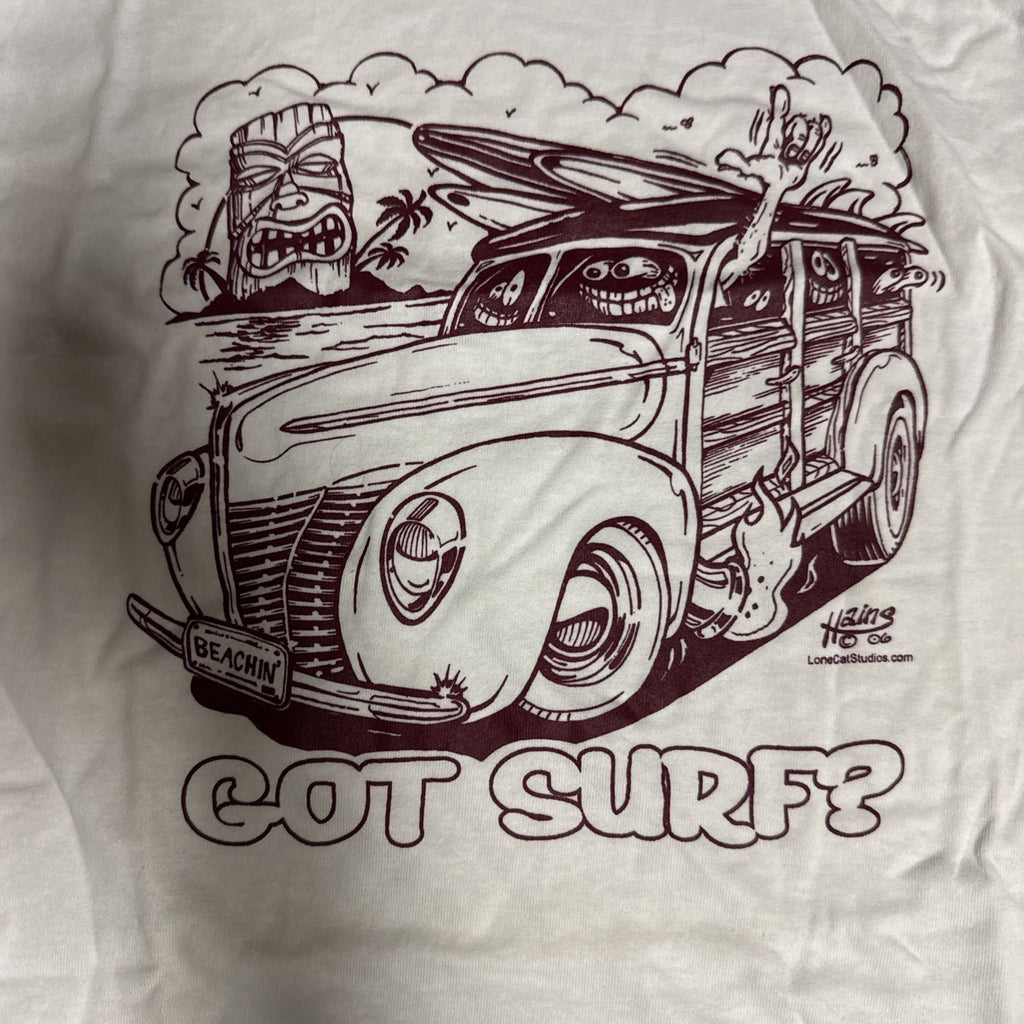 Vintage 1970-80s New XL Got Surf? Woody Car Beach Hot Rod Gildan Heavy Cotton1