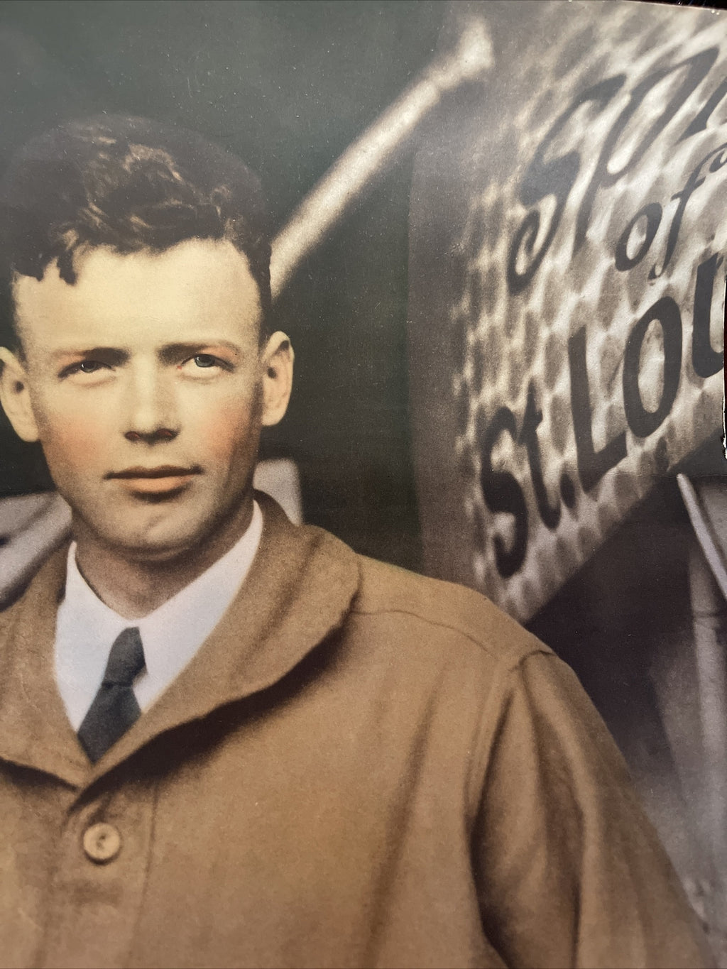 large 1927 Aviation Pilot Charles Lindbergh Portrait Photo 20”x16” original19