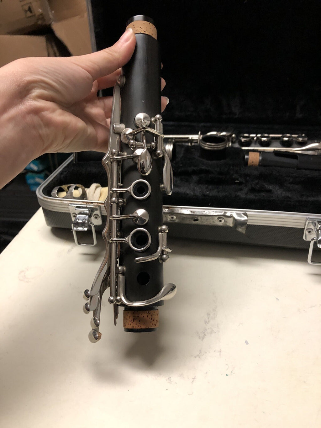 A6 Vintage Nice Selmer Bundy Resonite Plastic Clarinet W/ Case, 1970s6