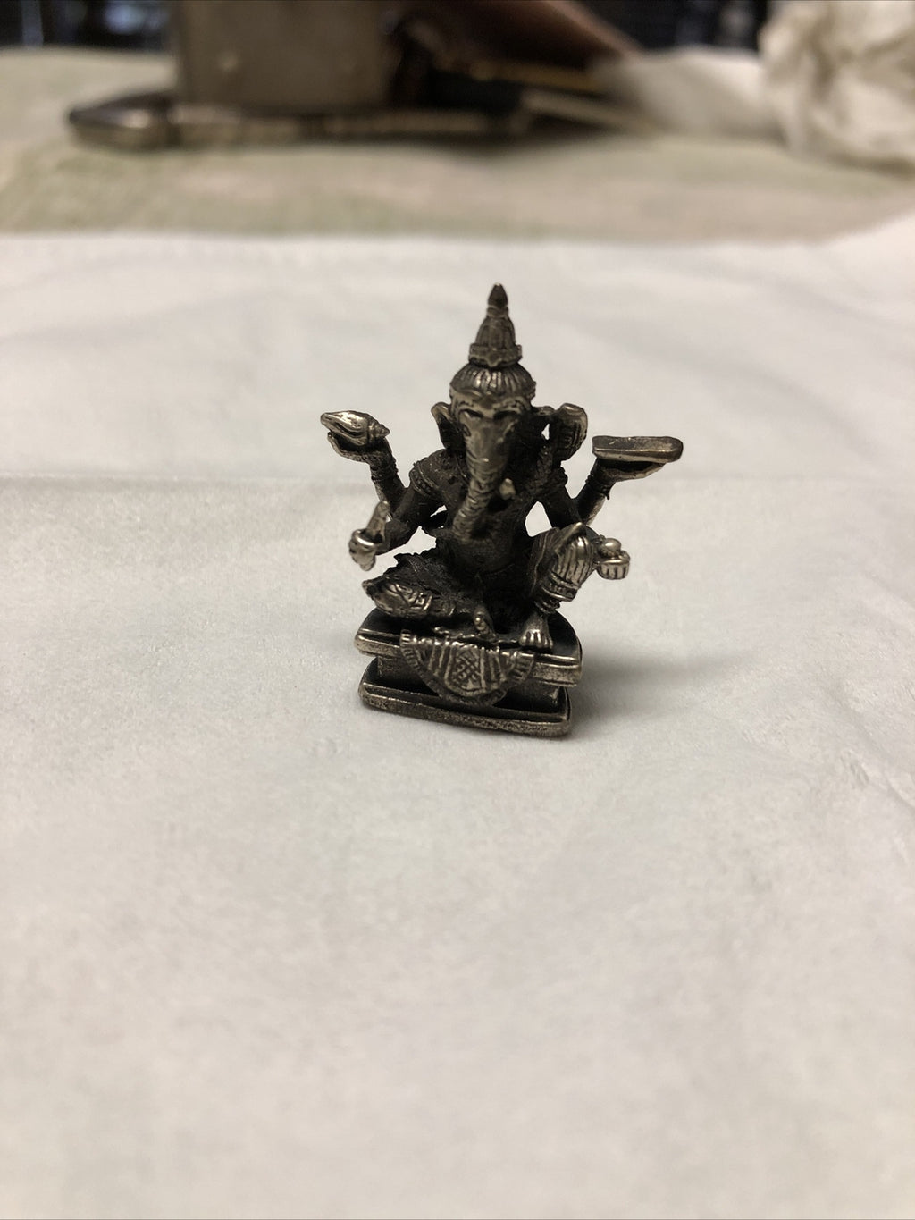 Mini Ganesha Buddha Statue Elephant God 1” Tall0