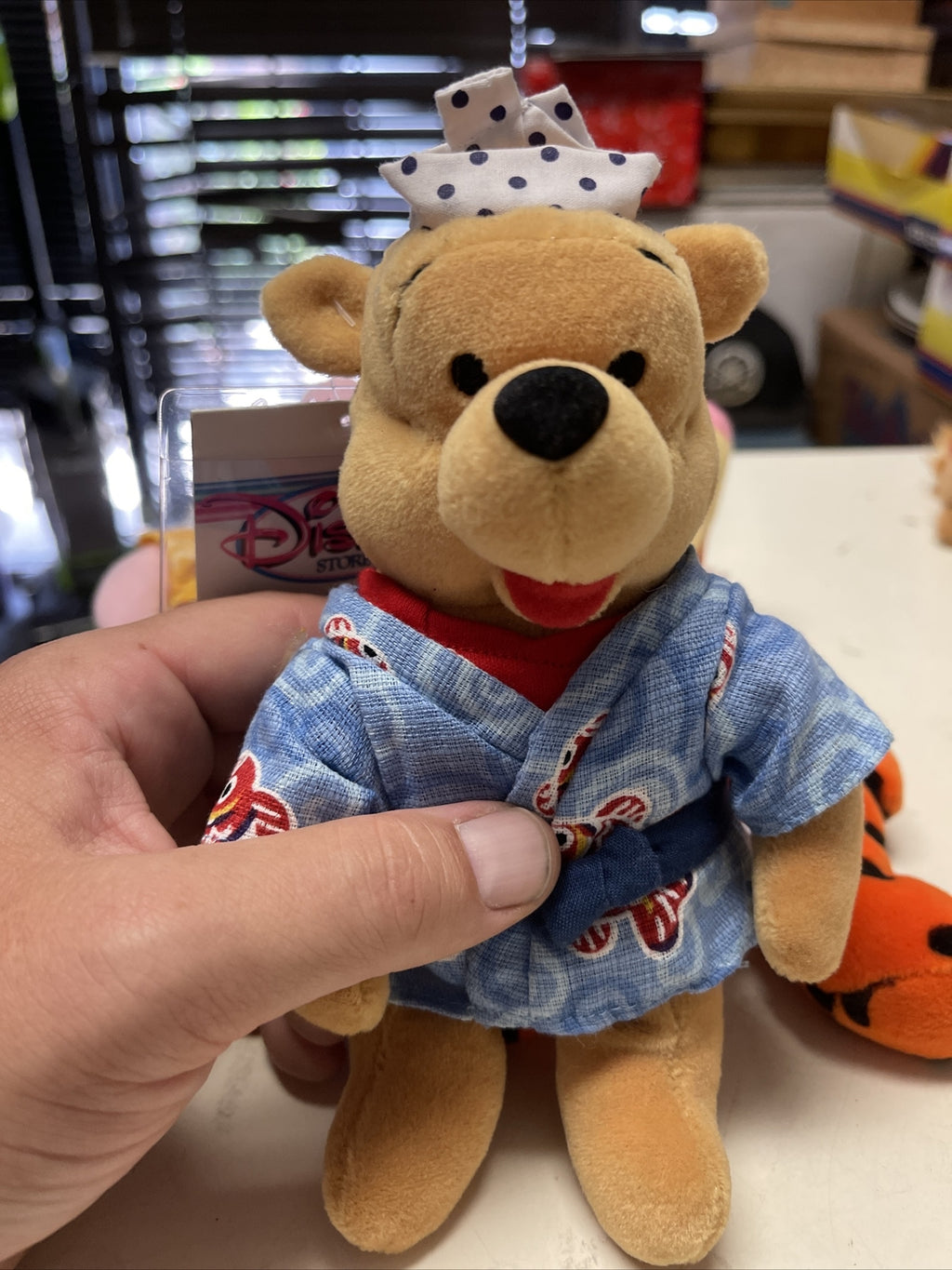 New Disney Store Japan Exclusives Bean Bag Plush Kimono Pooh, Piglet & Tigger   3